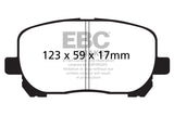 EBC 02-08 Pontiac Vibe 1.8 Ultimax2 Front Brake Pads - UD923