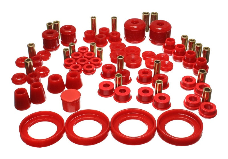 Energy Suspension 97-01 Honda Prelude (Type SH only) Red Hyper-Flex Master Bushing Set - 16.18113R