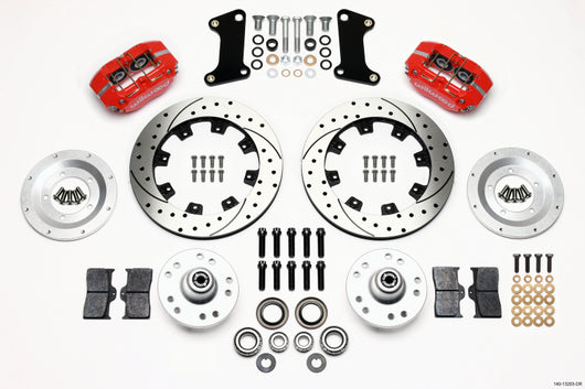 Wilwood Dynapro Dust-Boot Front Kit 12.19in Drilled Red 67-69 Camaro 64-72 Nova Chevelle - 140-13203-DR
