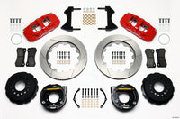 Wilwood AERO4 Rear P-Brake Kit 14.00in Red 2005-2014 Mustang - 140-10950-R