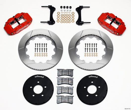 Wilwood Narrow Superlite 6R Front Hat Kit 14.00in Red 1994-2004 Mustang - 140-9117-R