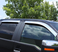 AVS 15-18 Chevy Silverado 2500 Crew Cab Ventvisor Front & Rear Window Deflectors 4pc - Chrome - 684536