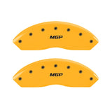 MGP 2 Caliper Covers Engraved Front MGP Yellow Finish Black Char 1998 Chevrolet Express 2500 - 14003FMGPYL