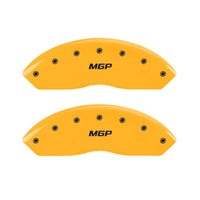 MGP 2 Caliper Covers Engraved Front MGP Yellow Finish Black Characters 2006 Jeep Wrangler - 42009FMGPYL