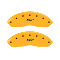 MGP 2 Caliper Covers Engraved Front MGP Yellow Finish Black Characters 1997 GMC Yukon - 34012FMGPYL