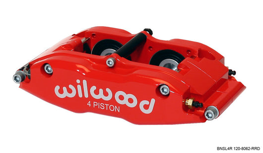 Wilwood Caliper-BNSL4R-Red 1.25in Pistons 1.10in Disc - 120-8062-RRD