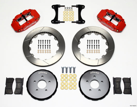 Wilwood Narrow Superlite 6R Front Hat Kit 13.06in Red Nissan 370Z/Fiti G37 - 140-11583-R