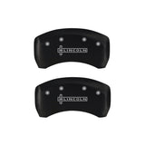 MGP 4 Caliper Covers Engraved Front & Rear Lincoln Red finish silver ch - 36017SLCNRD