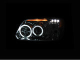 ANZO 1995-2001 Ford Explorer Projector Headlights w/ Halo Chrome 1 pc - 111133