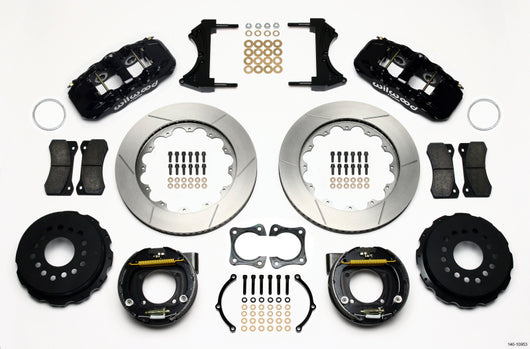 Wilwood AERO4 Rear P-Brake Kit 14.00in 58-64 Olds/Pontiac Ends 2.81in Offset - 140-10953