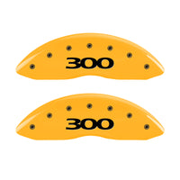 MGP 4 Caliper Covers Engraved Front & Rear 300 Yellow Finish Black Char 2007 Chrysler 300 - 32004S300YL