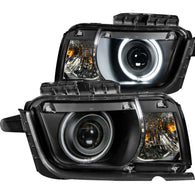 ANZO 2010-2013 Chevrolet Camaro Projector Headlights w/ Halo Black (CCFL) - 121312