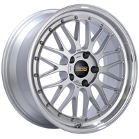 BBS LM 20x10 5x120 ET45 Diamond Silver Center Diamond Cut Lip Wheel -82mm PFS/Clip Required - LM256DSPK