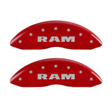MGP 4 Caliper Covers Engraved Front & Rear RAM Red finish silver ch - 55002SRAMRD