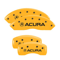 MGP 4 Caliper Covers Engraved Front & Rear Acura Yellow finish black ch - 39016SACUYL