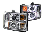 ANZO 2007-2013 Gmc Sierra 1500 Projector Headlights w/ U-Bar Chrome - 111283