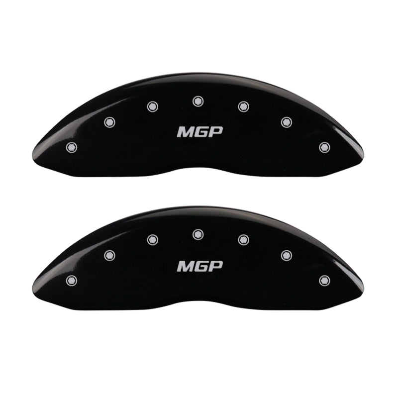 MGP 4 Caliper Covers Engraved Front & Rear MGP Black finish silver ch - 12181SMGPBK