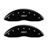 MGP 4 Caliper Covers Engraved Front & Rear JEEP Black finish silver ch - 42003SJEPBK