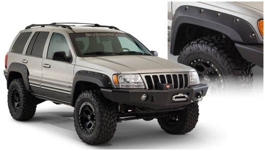 Bushwacker 99-04 Jeep Grand Cherokee Cutout Style Flares 4pc - Black - 10926-07