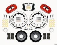 Wilwood Narrow Superlite 6R Front Hat Kit 12.88in Drill Red 2013-Up Ford Focus ST w/ Lines - 140-13018-DR