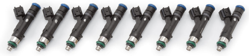 Edelbrock Fuel Injectors 50 Lb/Hr Long 60mm Uscar High Impedance Set of 8 - 15901