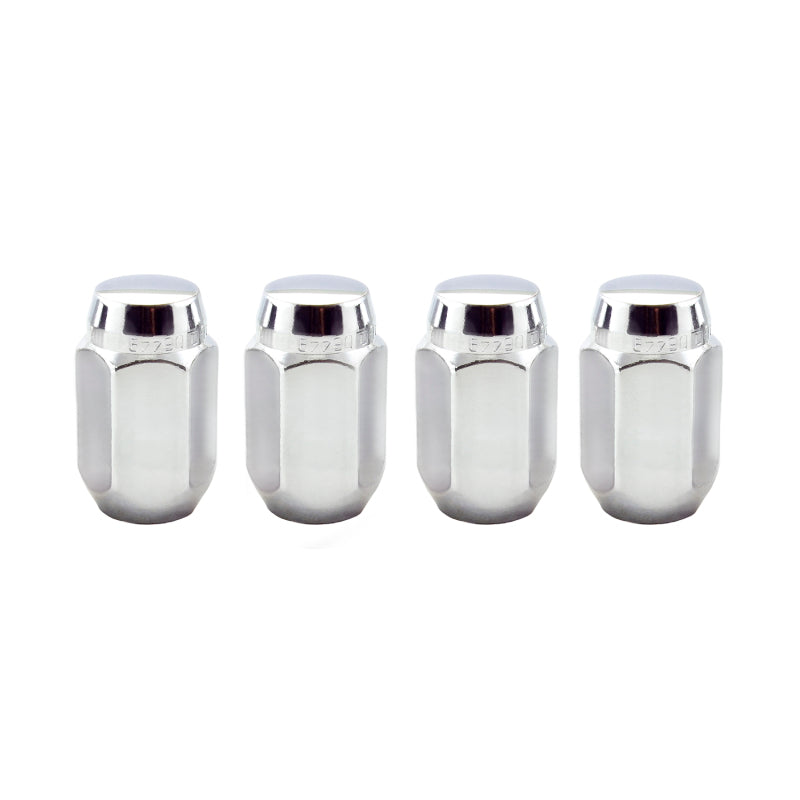 McGard Hex Lug Nut (Cone Seat) 1/2-20 / 13/16 Hex / 1.5in. Length (4-Pack) - Chrome - 64000
