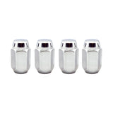 McGard Hex Lug Nut (Cone Seat) 1/2-20 / 13/16 Hex / 1.5in. Length (4-Pack) - Chrome - 64000