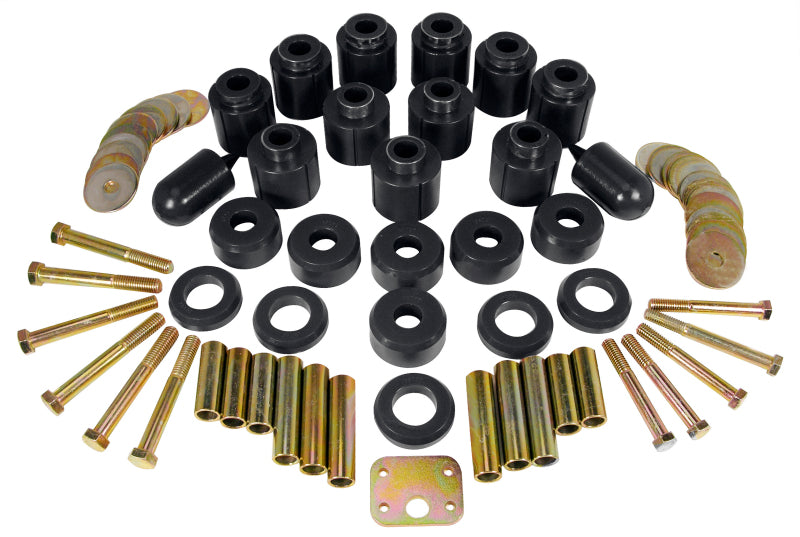 Prothane 97-01 Jeep TJ 1in Lift Body Mount Kit - Black - 1-114-BL