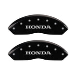 MGP 4 Caliper Covers Engraved Front & Rear Honda Black finish silver ch - 20211SHONBK