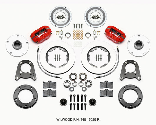 Wilwood Forged Dynalite-M Front Kit 10.75in Red 1950-1955 MG-TD/TF - 140-15020-R