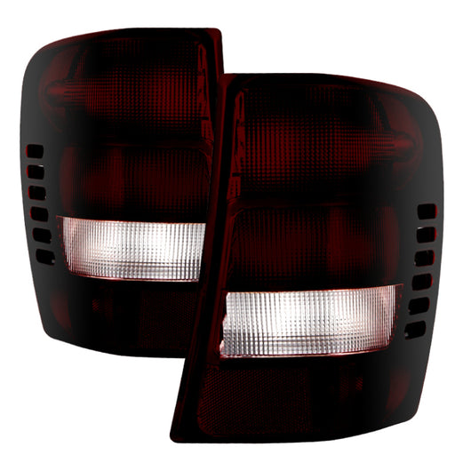 Xtune Jeep Grand Cherokee 1999-2002 OEM Style Tail Lights Red Smoked ALT-JH-JGC99-OE-RSM - 9034107