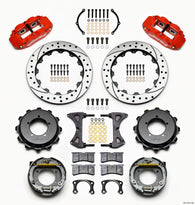 Wilwood Narrow Superlite 4R Rear Kit 12.88in Red Speedway Eng Floater w/ New Style End - 140-11877-DR