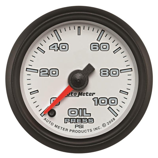 Autometer Pro-Cycle Gauge Oil Pressure 2 1/16in 100psi Digital Stepper Motor White - 19552