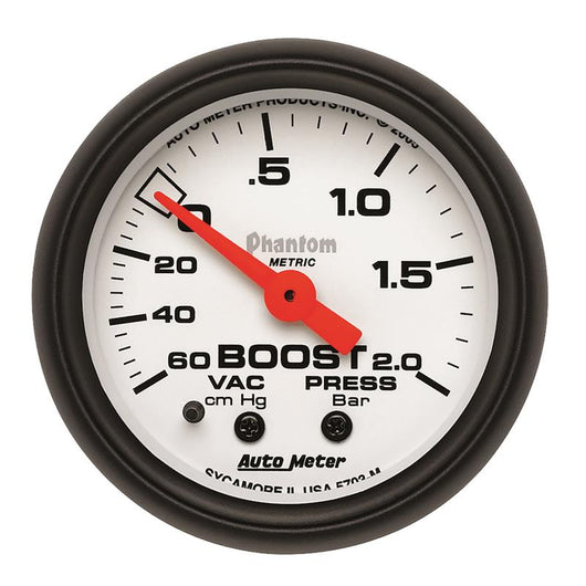 Autometer Phantom 2-1/16in 60CM/HG - 2.0 Bar - Mechanical Gauge - 5703-M