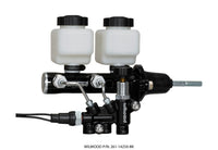 Wilwood Tandem Remote M/C Kit w L/H Brkt & Prop Valve - 15/16in Bore Black-W/Pushrod - 261-14250-BK