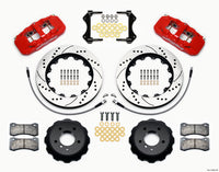Wilwood AERO6 Front Hat Kit 14.00 Drilled Red 2007-2011 BMW E90 Series w/Lines - 140-13582-DR