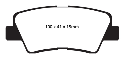 EBC 09-11 Hyundai Azera 3.3 Greenstuff Rear Brake Pads - DP22031