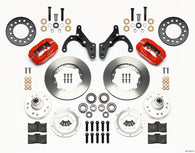 Wilwood Forged Dynalite Front Kit 11.00in Red 65-68 Chevy Impala -Drum Spindle - 140-12021-R
