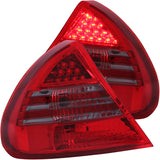 ANZO 1999-2002 Mitsubishi Mirage LED Taillights Red/Smoke - 321253
