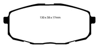 EBC 09-12 Hyundai Elantra 2.0 Touring Redstuff Front Brake Pads - DP31562C