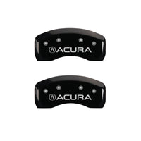 MGP 4 Caliper Covers Engraved Front & Rear Acura Black finish silver ch - 39019SACUBK