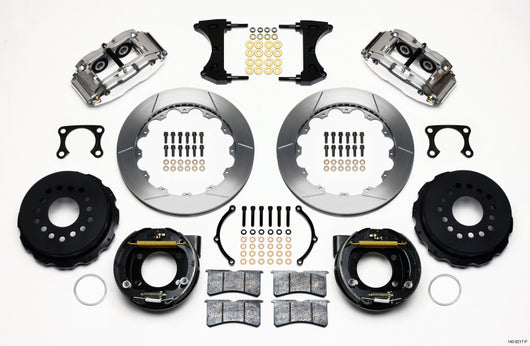 Wilwood Narrow Superlite 4R Rear P-Brk Kit 12.88in Polished Big Ford Old Style 2.36in Offset - 140-9217-P