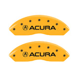 MGP 4 Caliper Covers Engraved Front Acura Engraved Rear TLX Yellow finish black ch - 39018STLXYL