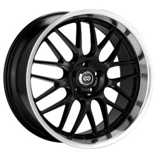 Enkei Lusso 18x9 40mm Offset 5x1114.3 Bolt Pattern 72.6 Bore Black w/ Machined Lip Wheel - 469-890-6540BK
