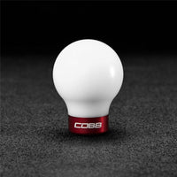 Cobb Subaru 6-Speed COBB Knob - White Knob w/ Race Red - 213350-W-RD