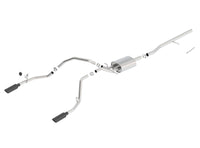 Borla 14 Sierra 1500 C/B S-Type Exh/2.75in Into Dual 2.25in Out 4in Split Rear Exit-Black Chrome - 140536BC