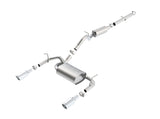 Borla 12-16 Jeep Wrangler V6 4WD Cat-Back 2.5in x 2in Single Square Rolled Angle Cut Split Rear - 140460