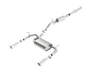 Borla 12-16 Jeep Wrangler V6 4WD Cat-Back 2.5in x 2in Single Square Rolled Angle Cut Split Rear - 140460