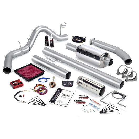 Banks Power 98 Dodge 5.9L Std Cab Stinger System - SS Single Exhaust w/ Chrome Tip - 49363