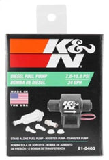 K&N Performance Electric Fuel Pump 9-11.5 PSI Diesel - 81-0403